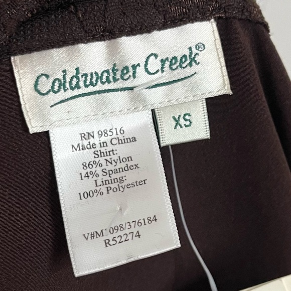 Coldwater Creek • NWT Brown Lace Ruffle Blouse - Picture 3 of 4